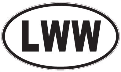 LWW - 3 Letter Initials Oval Sticker