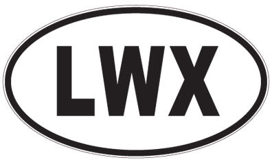 LWX - 3 Letter Initials Oval Sticker