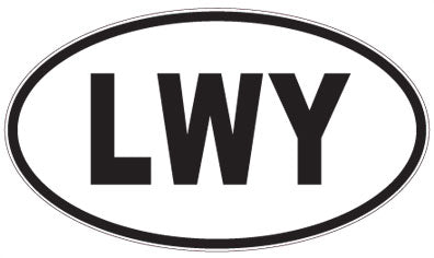 LWY - 3 Letter Initials Oval Sticker