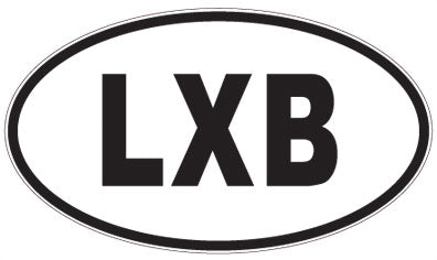 LXB - 3 Letter Initials Oval Sticker