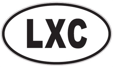 LXC - 3 Letter Initials Oval Sticker