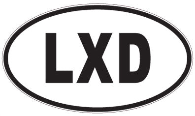 LXD - 3 Letter Initials Oval Sticker