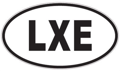 LXE - 3 Letter Initials Oval Sticker