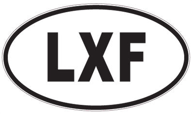 LXF - 3 Letter Initials Oval Sticker