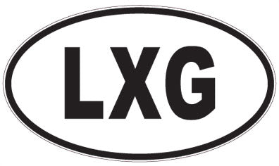 LXG - 3 Letter Initials Oval Sticker