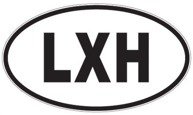 LXH - 3 Letter Initials Oval Sticker