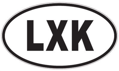 LXK - 3 Letter Initials Oval Sticker