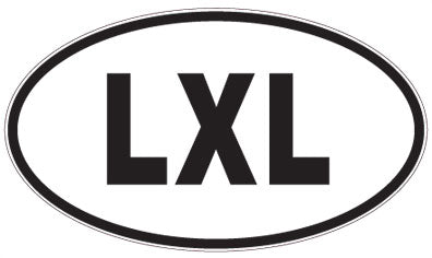 LXL - 3 Letter Initials Oval Sticker