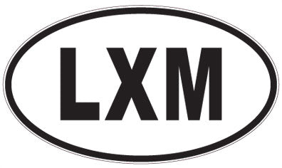 LXM - 3 Letter Initials Oval Sticker
