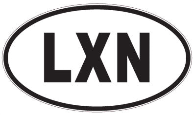 LXN - 3 Letter Initials Oval Sticker