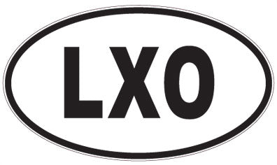 LXO - 3 Letter Initials Oval Sticker