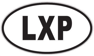 LXP - 3 Letter Initials Oval Sticker