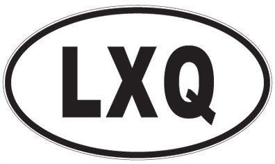 LXQ - 3 Letter Initials Oval Sticker