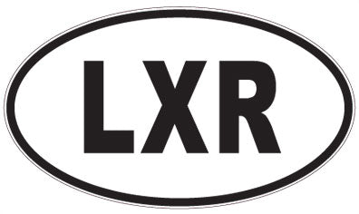 LXR - 3 Letter Initials Oval Sticker