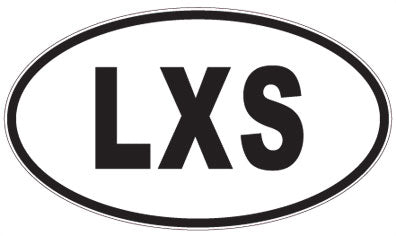LXS - 3 Letter Initials Oval Sticker