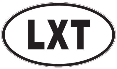 LXT - 3 Letter Initials Oval Sticker