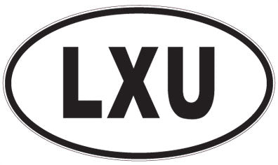 LXU - 3 Letter Initials Oval Sticker