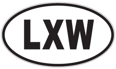 LXW - 3 Letter Initials Oval Sticker