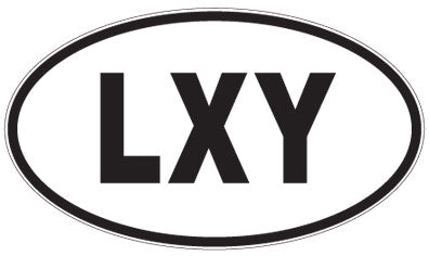 LXY - 3 Letter Initials Oval Sticker