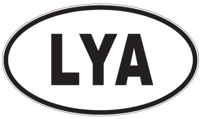 LYA - 3 Letter Initials Oval Sticker