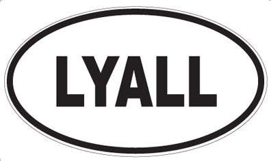 LYALL - Oval Sticker