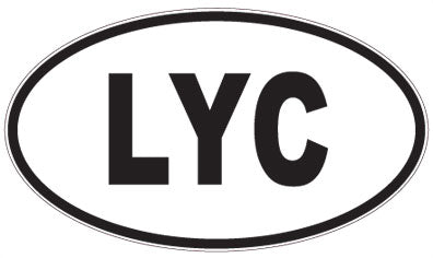 LYC - 3 Letter Initials Oval Sticker