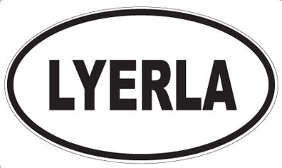 LYERLA - Oval Sticker