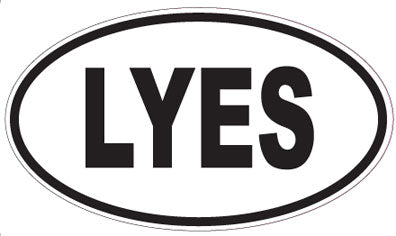 LYES - Oval Sticker