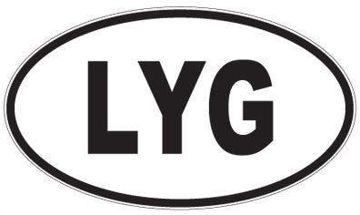 LYG - 3 Letter Initials Oval Sticker