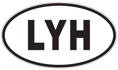 LYH - 3 Letter Initials Oval Sticker