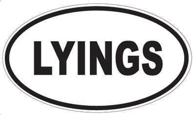 LYINGS - Oval Sticker