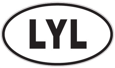 LYL - 3 Letter Initials Oval Sticker