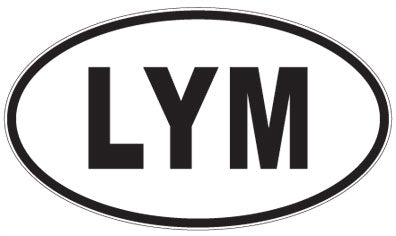 LYM - 3 Letter Initials Oval Sticker