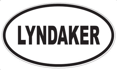 LYNDAKER - Oval Sticker