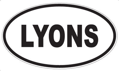 LYONS - Oval Sticker