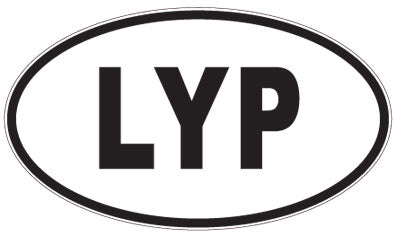 LYP - 3 Letter Initials Oval Sticker