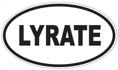 LYRATE - Oval Sticker