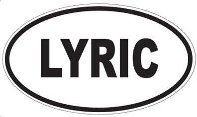 LYRIC - Oval Sticker