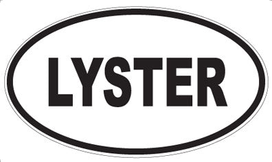 LYSTER - Oval Sticker