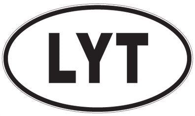 LYT - 3 Letter Initials Oval Sticker