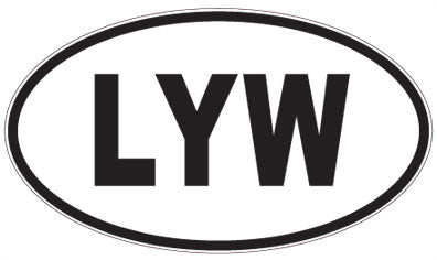 LYW - 3 Letter Initials Oval Sticker