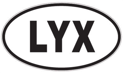 LYX - 3 Letter Initials Oval Sticker