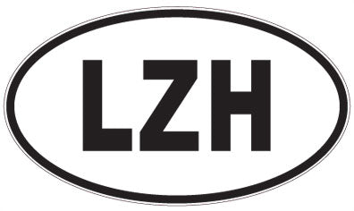 LZH - 3 Letter Initials Oval Sticker