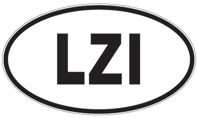 LZI - 3 Letter Initials Oval Sticker