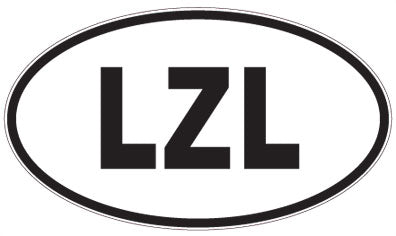 LZL - 3 Letter Initials Oval Sticker