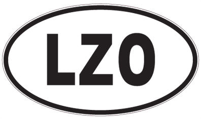 LZO - 3 Letter Initials Oval Sticker