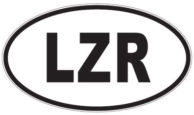 LZR - 3 Letter Initials Oval Sticker