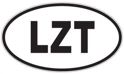 LZT - 3 Letter Initials Oval Sticker