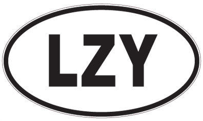 LZY - 3 Letter Initials Oval Sticker
