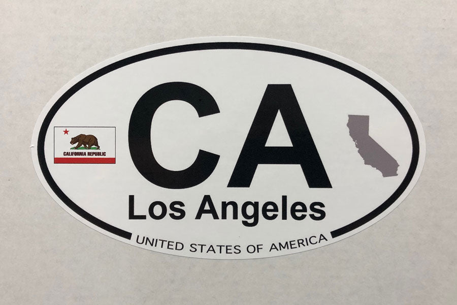 Los Angeles California Oval Sticker